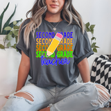 Back To School Repeat Solid Pencil Elementary Teacher DTF Print