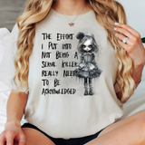 Serial Killer Effort Girl DTF Print