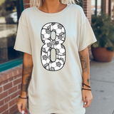 Sketch Soccer Number Custom DTF Print