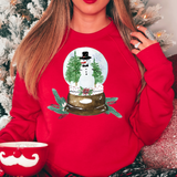 Snowman In Snowglobe DTF Print