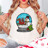 Snowman Snow Globe DTF Print