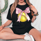 Softball Bow DTF Print