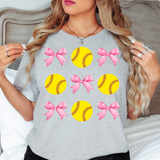 Softball Bow Collage DTF Print