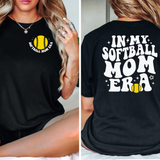 My Softball Mom Era  Yellow white DTF Print