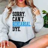 Sorry Can't Rehearsal Bye DTF Print