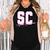 Faux Glitter South Carolina Doodle DTF Print