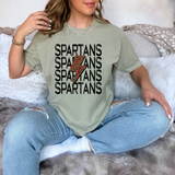 Spartans Baseball Bolt DTF Print