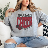 Spartans Glitter Cheer DTF Print