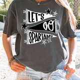 Spartans Lets Go Star Banner Trio DTF Print
