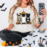 Spooky Halloween Cats DTF Print