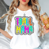 Neon T-Ball Mama Dotted Doodle DTF Print