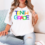 Back To School Funky Colors Middle-High DTF Print