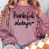 Thankful Always DTF Print