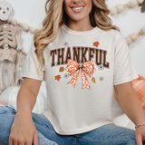 Pumpkin Season Checkered Bow DTF Print