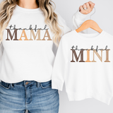 Mama Mini Thankful Sketch DTF Print