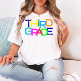 Back To School Elementary Funky Colors DTF Print