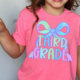 Back To School Elementary Watercolor Bow DTF Print
