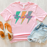 Thunder Neon Bolt Trio DTF Print