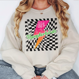 Thunderbirds Checker Bolt Distressed DTF Print