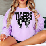 Tigers Coquette Checker Bow DTF Print