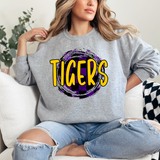 Tigers Checker Circle DTF Print