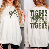 Tigers Matching Stacked Camo Greens DTF Print