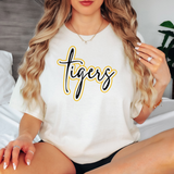 Tigers script Outline DTF Print
