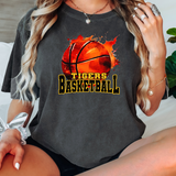 Tigers Splash Basketball DTF Print
