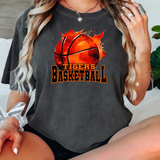 Tigers Splash Basketball DTF Print