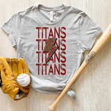 Titans Baseball Bolt DTF Print