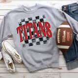 Titans Checker Bolt DTF Print