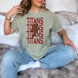 Titans Baseball Bolt DTF Print