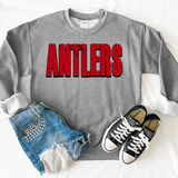 Antlers Unisex Shadow Team Black and White DTF Print
