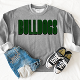 Bulldogs Unisex Shadow Team Black and White DTF Print