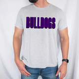 Bulldogs Unisex Shadow Team Black and White DTF Print