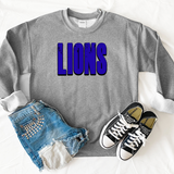 Lions Unisex Shadow Team Black and White DTF Print