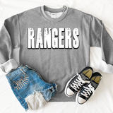 Rangers Unisex Shadow Team Black and White DTF Print