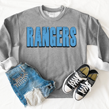 Rangers Unisex Shadow Team Black and White DTF Print