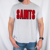 Saints Unisex Shadow Team Black and White DTF Print