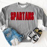 Spartans Unisex Shadow Team Black and White DTF Print