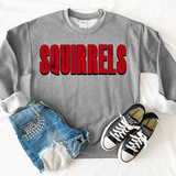 Squirrels Unisex Shadow Team Black and White DTF Print