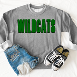 Wildcats Unisex Shadow Team Black and White DTF Print