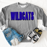 Wildcats Unisex Shadow Team Black and White DTF Print