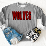 Wolves Unisex Shadow Team Black and White DTF Print