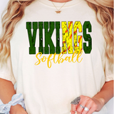 Vikings Sport Grunge DTF Print