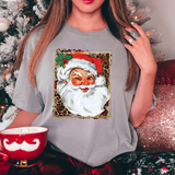 Vintage Santa Leopard Buffalo DTF Print
