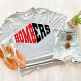 Bombers Warped Two Color Game Day DTF Print