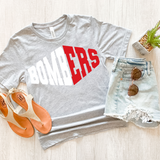 Bombers Warped Two Color Game Day DTF Print