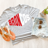 Broncos Warped Two Color Game Day DTF Print