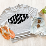 Chargers Warped Two Color Game Day DTF Print